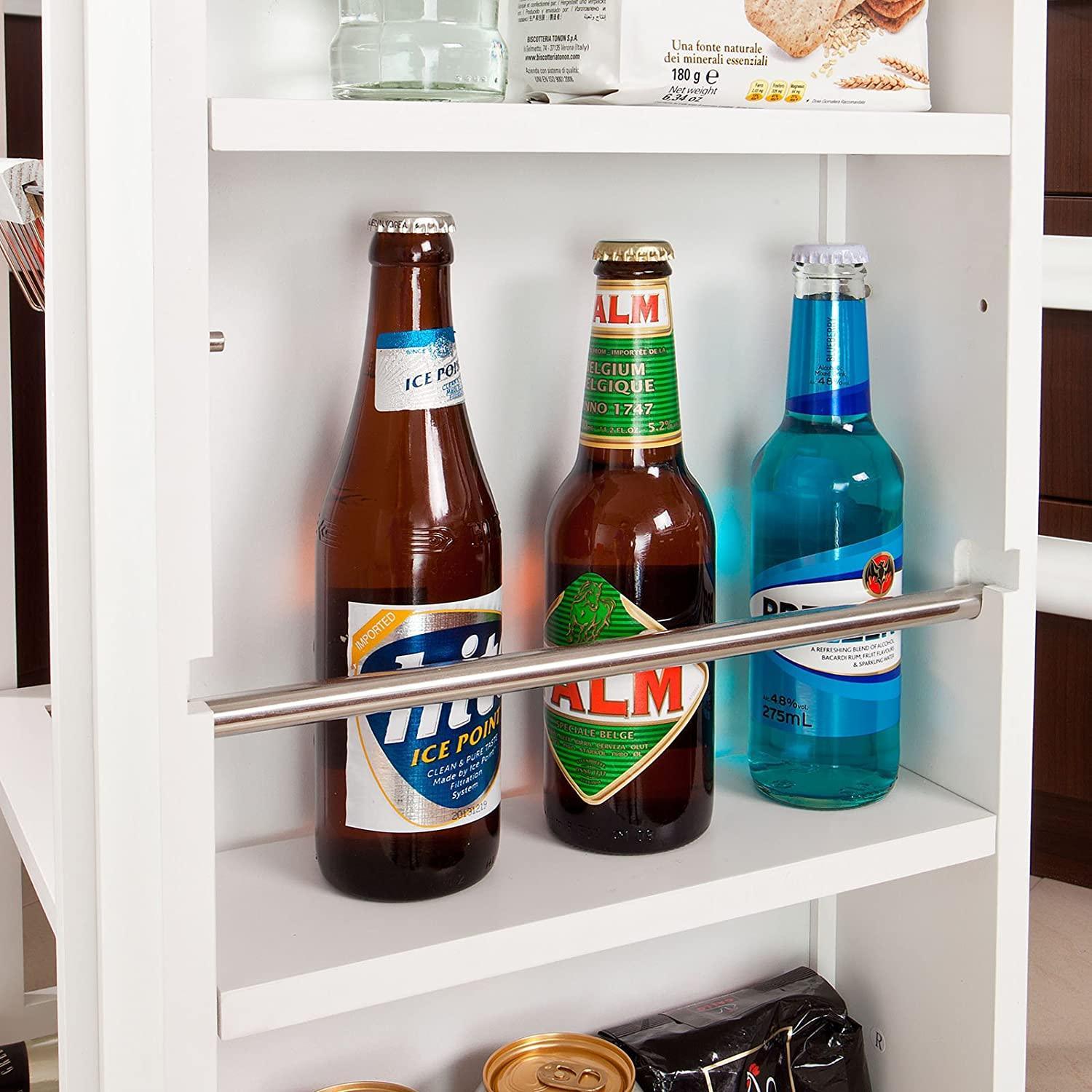 Kitchen Trolley with Wine Rack, Drawer and Shelf - John Cootes