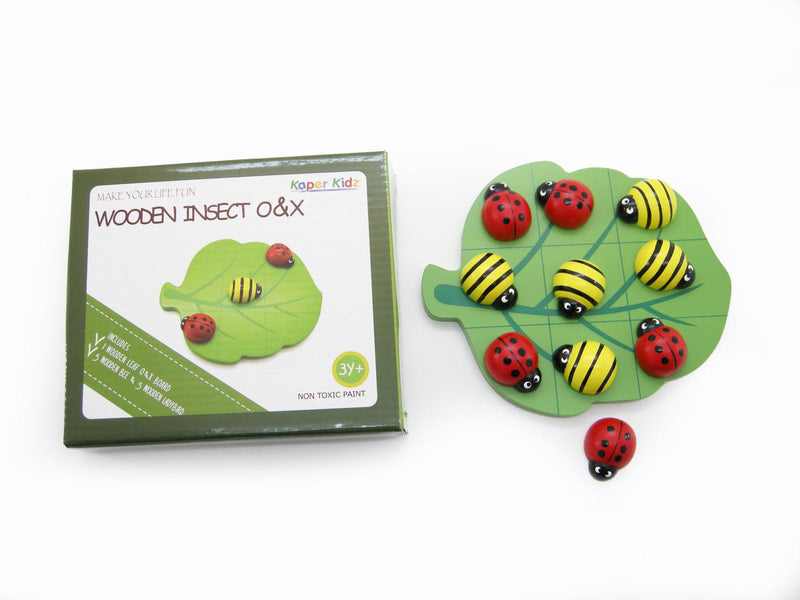 LADYBIRD NOUGHTS & CROSSES WOODEN BOARD GAME - John Cootes