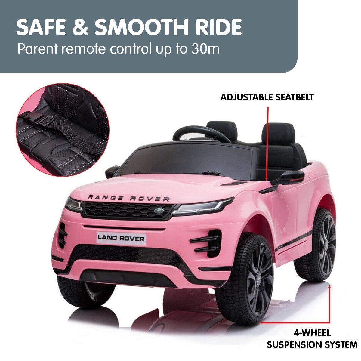 Land Rover Licensed Kids Electric Ride On Car Remote Control - Pink - John Cootes