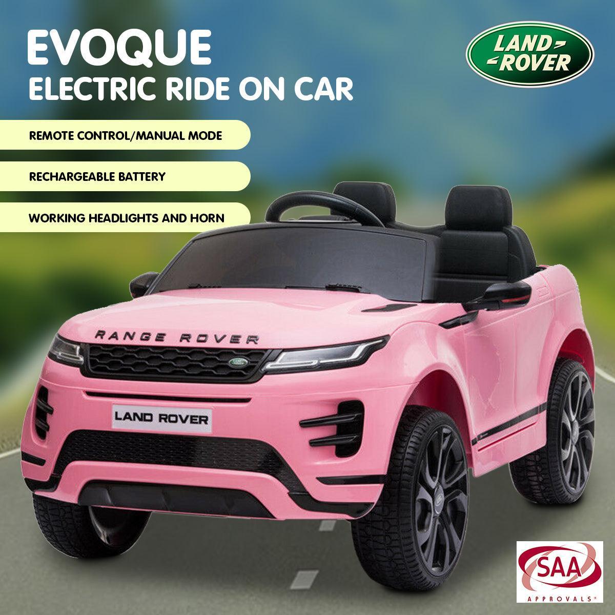 Land Rover Licensed Kids Electric Ride On Car Remote Control - Pink - John Cootes