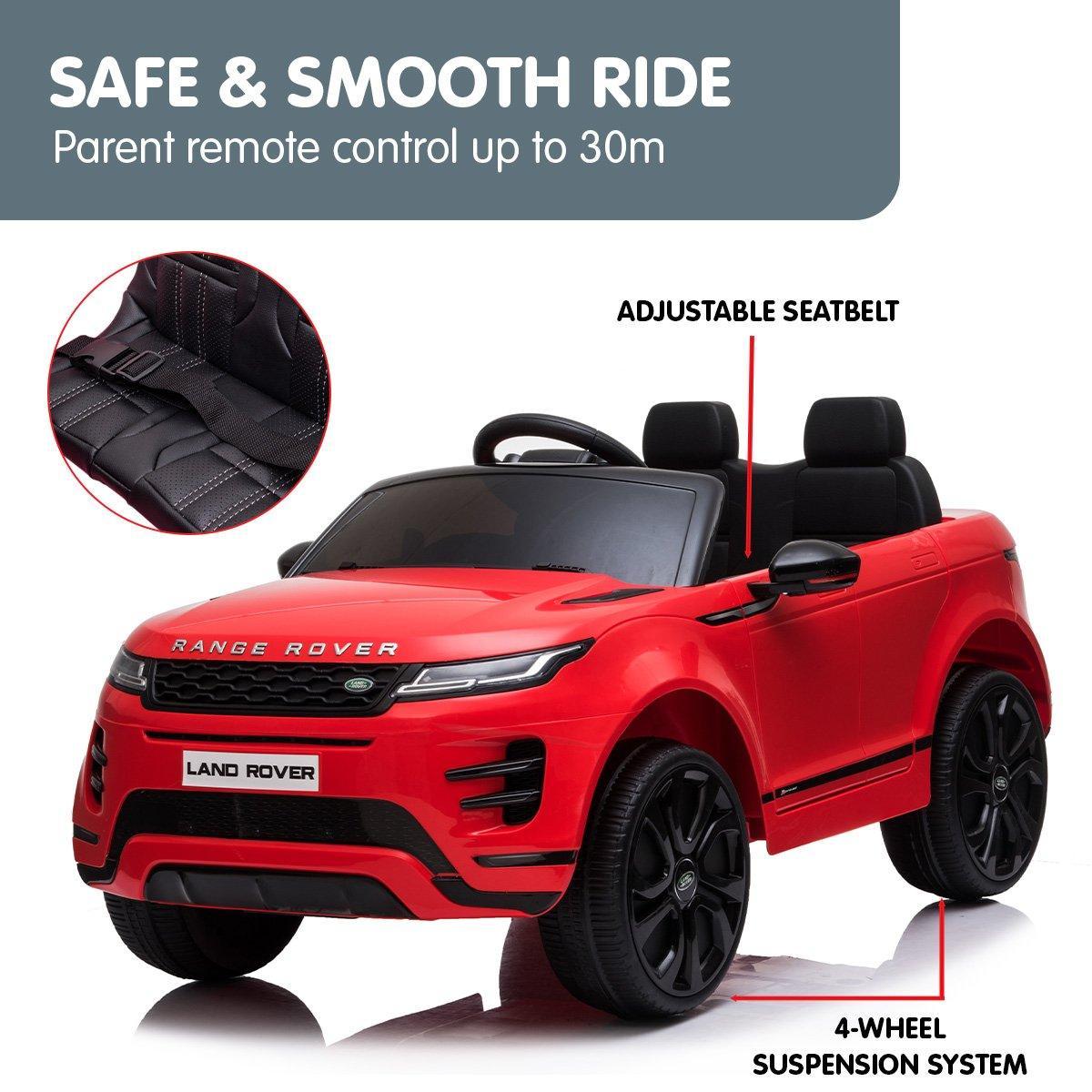 Land Rover Licensed Kids Electric Ride On Car Remote Control - Red - John Cootes