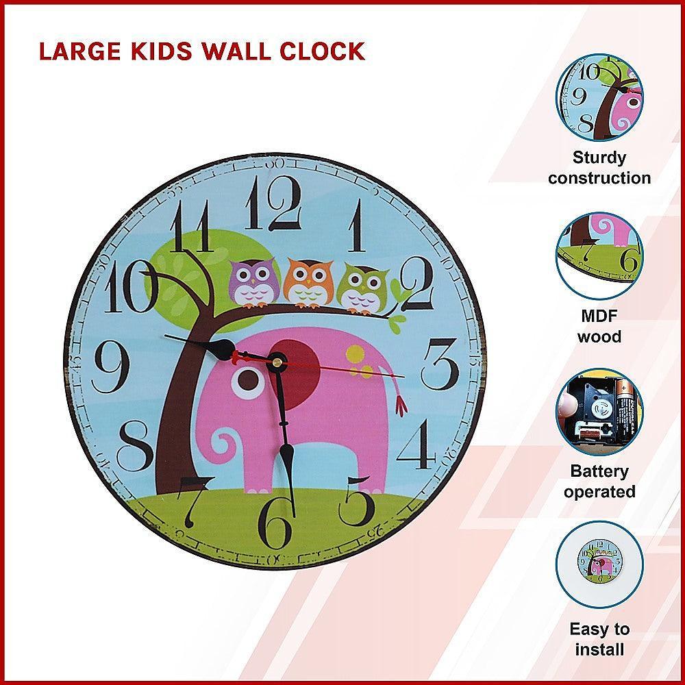 Large Kids Wall Clock - John Cootes