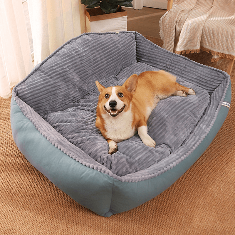 Large Pet Dog Bed Soft Warm Removable Washable High Back Mattress Puppy Mat XL - John Cootes