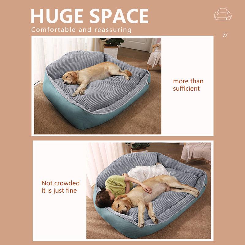 Large Pet Dog Bed Soft Warm Removable Washable High Back Mattress Puppy Mat XL - John Cootes