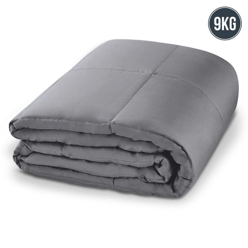 Laura Hill Weighted Blanket Heavy Quilt Doona 9Kg - Grey - John Cootes