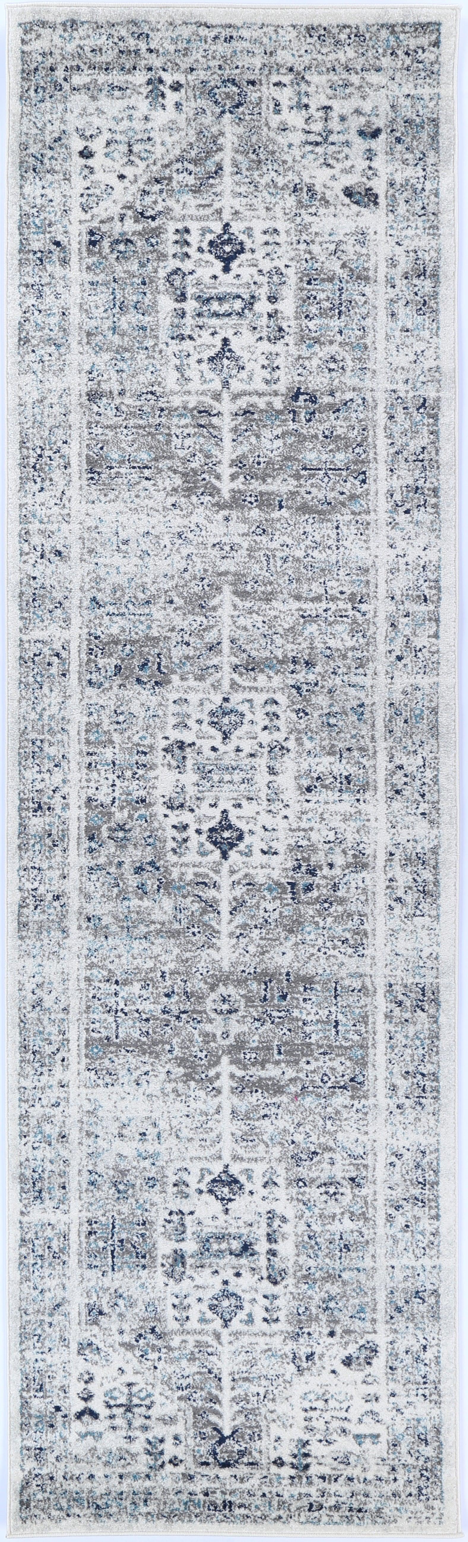 Ligures Cream Blue Traditional Rug 200X200cm Round - John Cootes