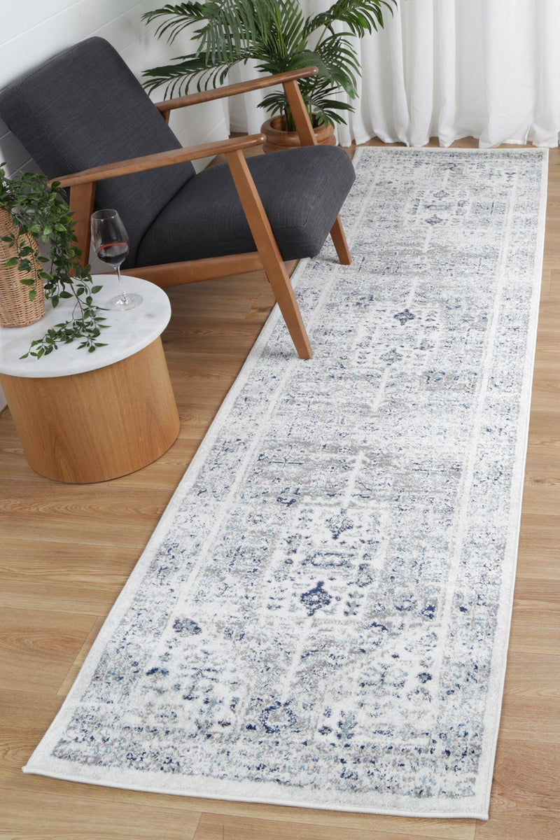 Ligures Cream Blue Traditional Rug 200X290cm - John Cootes