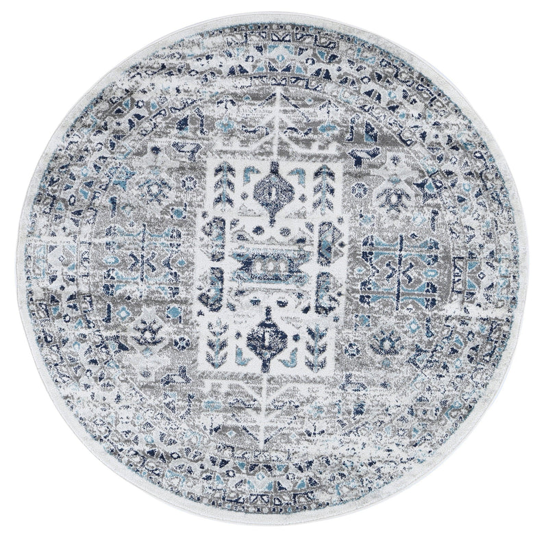 Ligures Cream Blue Traditional Rug 200X290cm - John Cootes