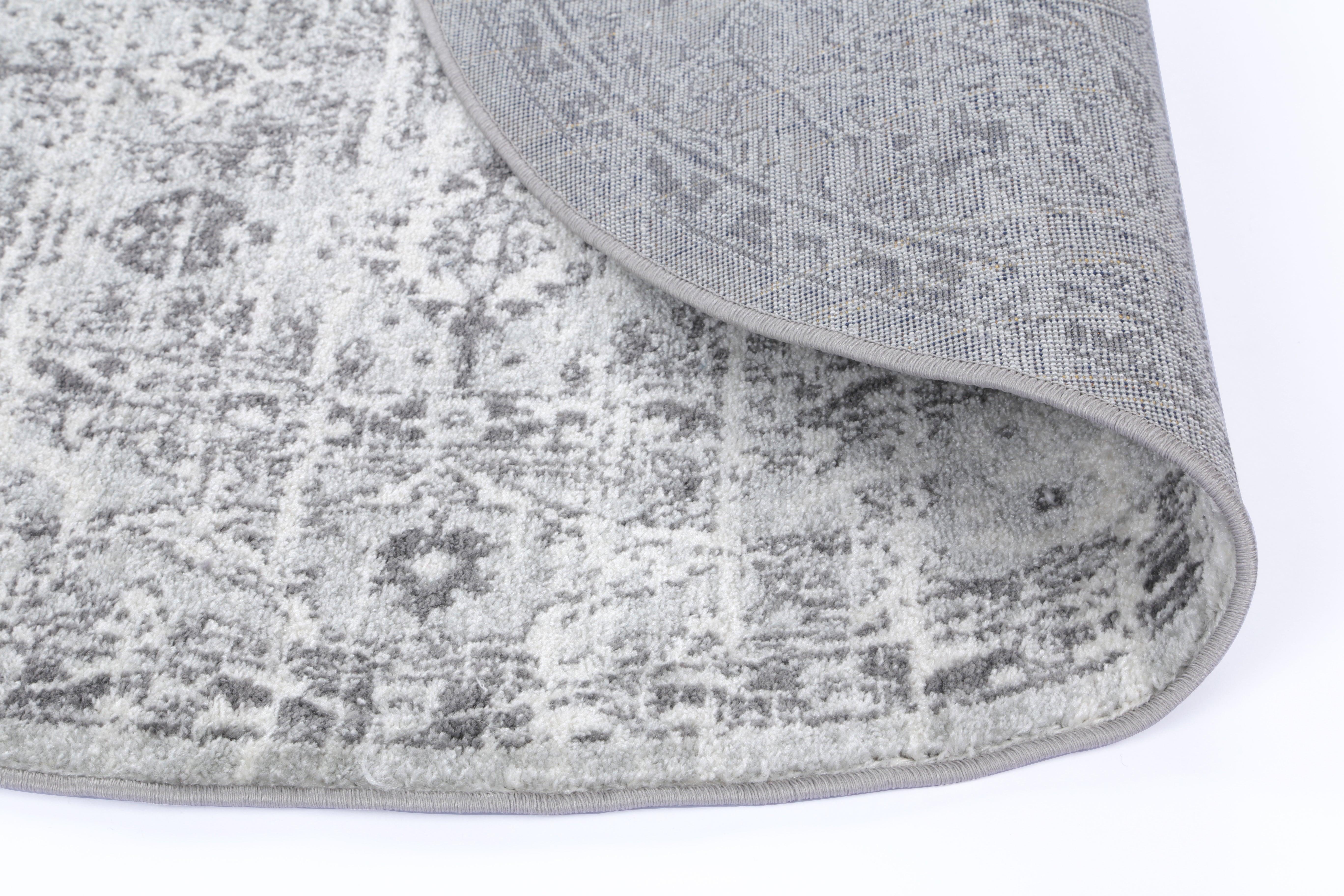 Ligures Grey White Ancient Rug 160X160cm Round - John Cootes