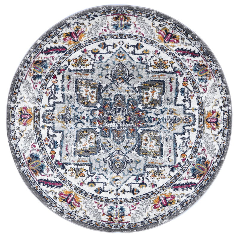 Ligures Multi Traditional Rug 200X200cm Round - John Cootes