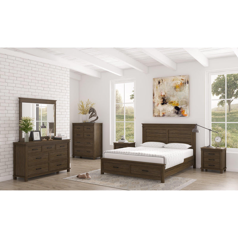 Lily Bed Frame Queen Size Timber Mattress Base With Storage Drawers -Rustic Grey - John Cootes