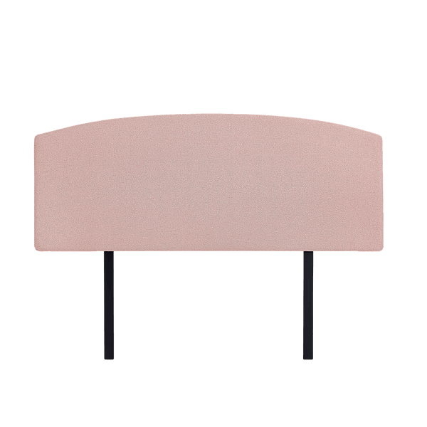 Linen Fabric Double Bed Curved Headboard Bedhead - Pale Pink - John Cootes