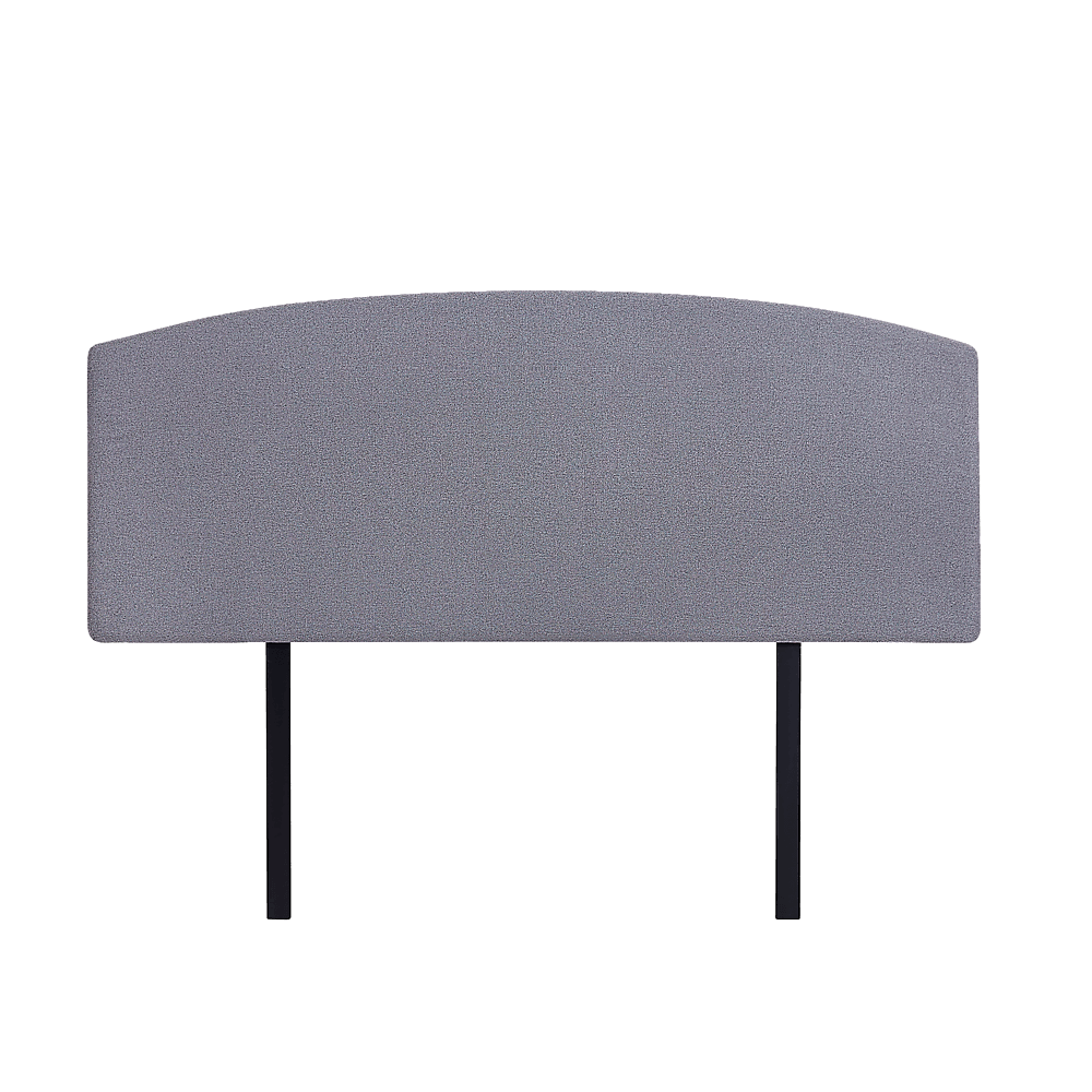 Linen Fabric Double Bed Curved Headboard Bedhead - Slate Ash - John Cootes