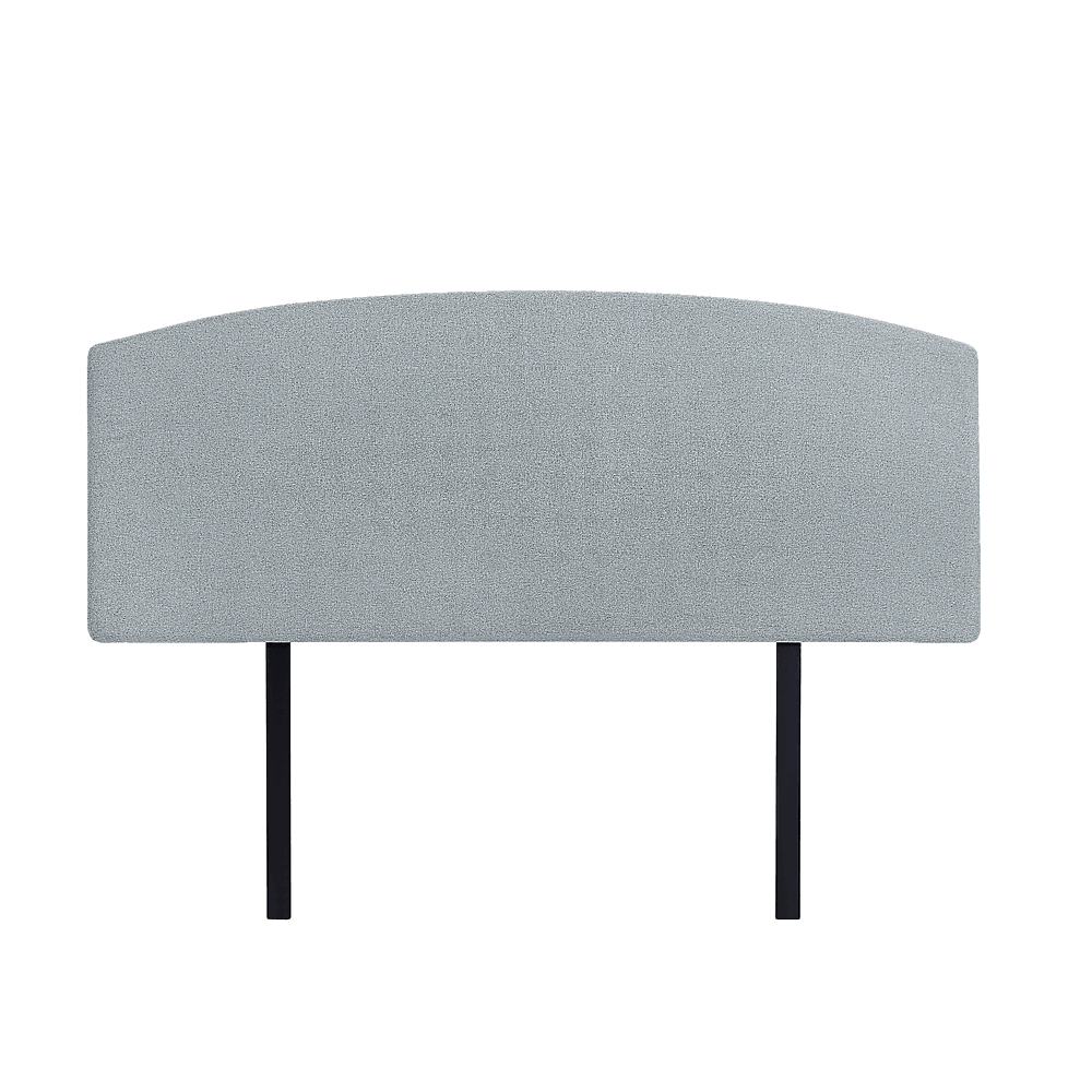 Linen Fabric Double Bed Curved Headboard Bedhead - Stone Grey - John Cootes