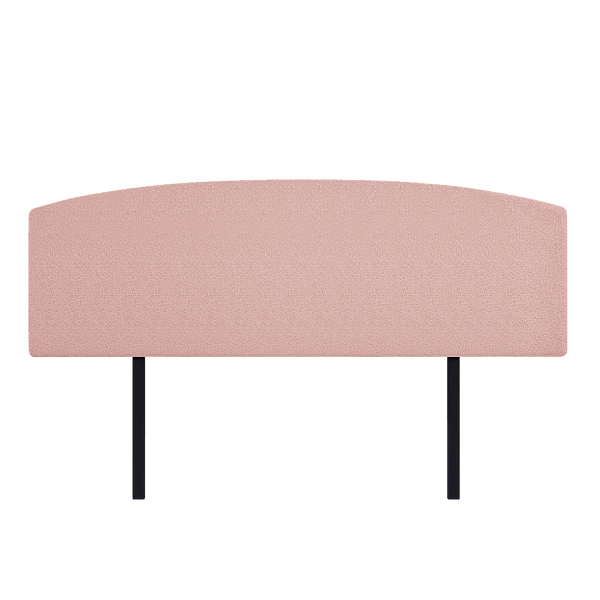 Linen Fabric King Bed Curved Headboard Bedhead - Pale Pink - John Cootes
