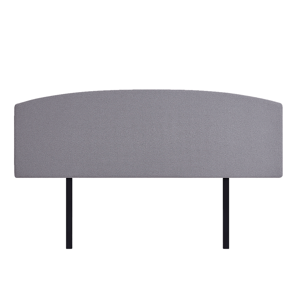 Linen Fabric King Bed Curved Headboard Bedhead - Slate Ash - John Cootes