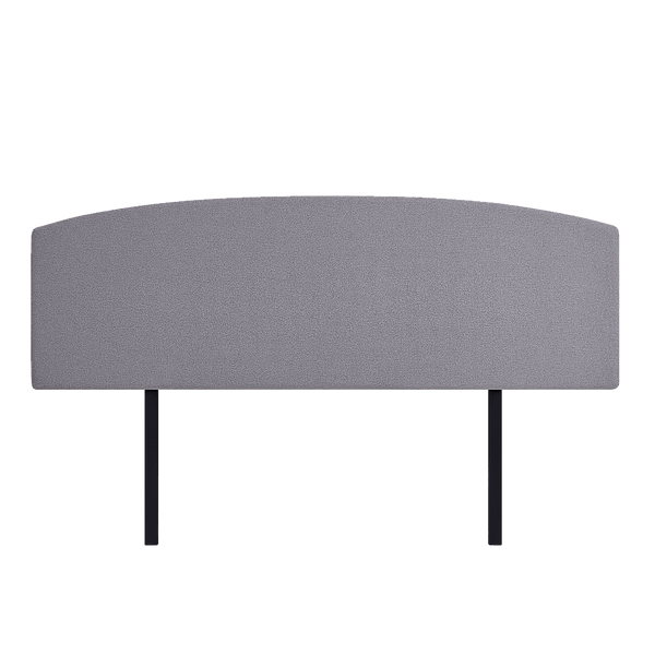Linen Fabric King Bed Curved Headboard Bedhead - Slate Ash - John Cootes