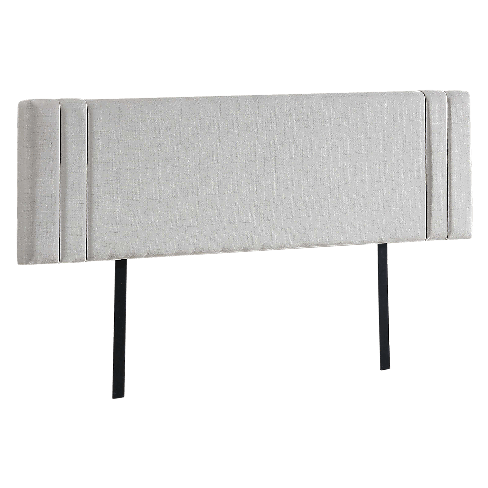 Linen Fabric King Bed Deluxe Headboard Bedhead - Beige - John Cootes