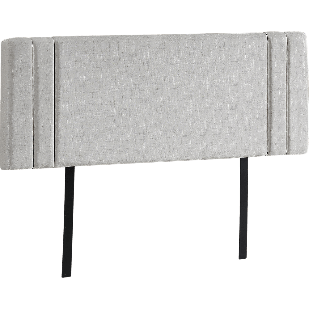 Linen Fabric Queen Bed Deluxe Headboard Bedhead - Beige - John Cootes