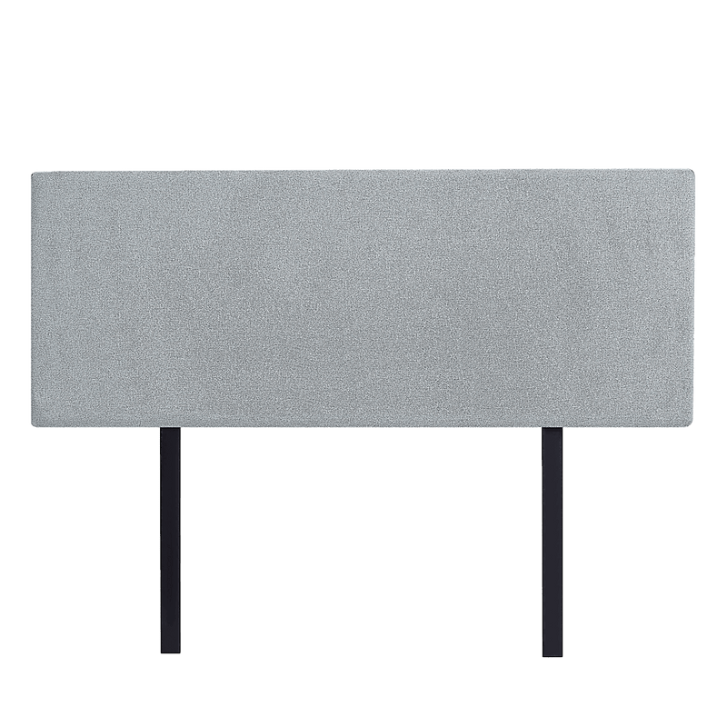 Linen Fabric Queen Bed Deluxe Headboard Bedhead - Stone Grey - John Cootes