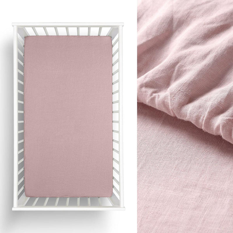 Little Gem 1 Pc Pale Mauve Hemp Cot Fitted Sheet - John Cootes