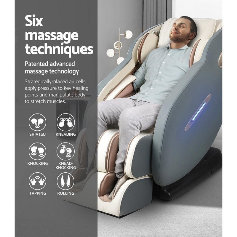 Livemor Electric Massage Chair Recliner SL Track Shiatsu Heat Back Massager - John Cootes