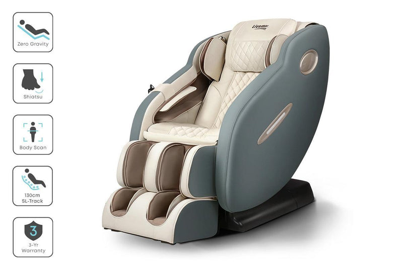 Livemor Electric Massage Chair Recliner SL Track Shiatsu Heat Back Massager - John Cootes