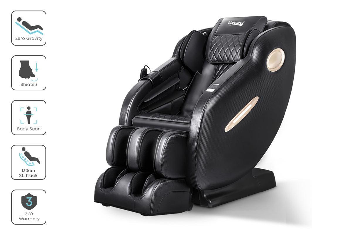 Livemor Ozeni Electric Massage Chair: SL Track Full Body Shiatsu Massager - John Cootes