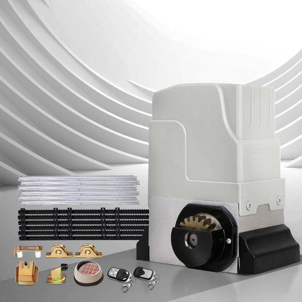 LockMaster Electric Sliding Gate Opener 1800KG Motor Kit Auto Keypad Remote 6M Rail - John Cootes