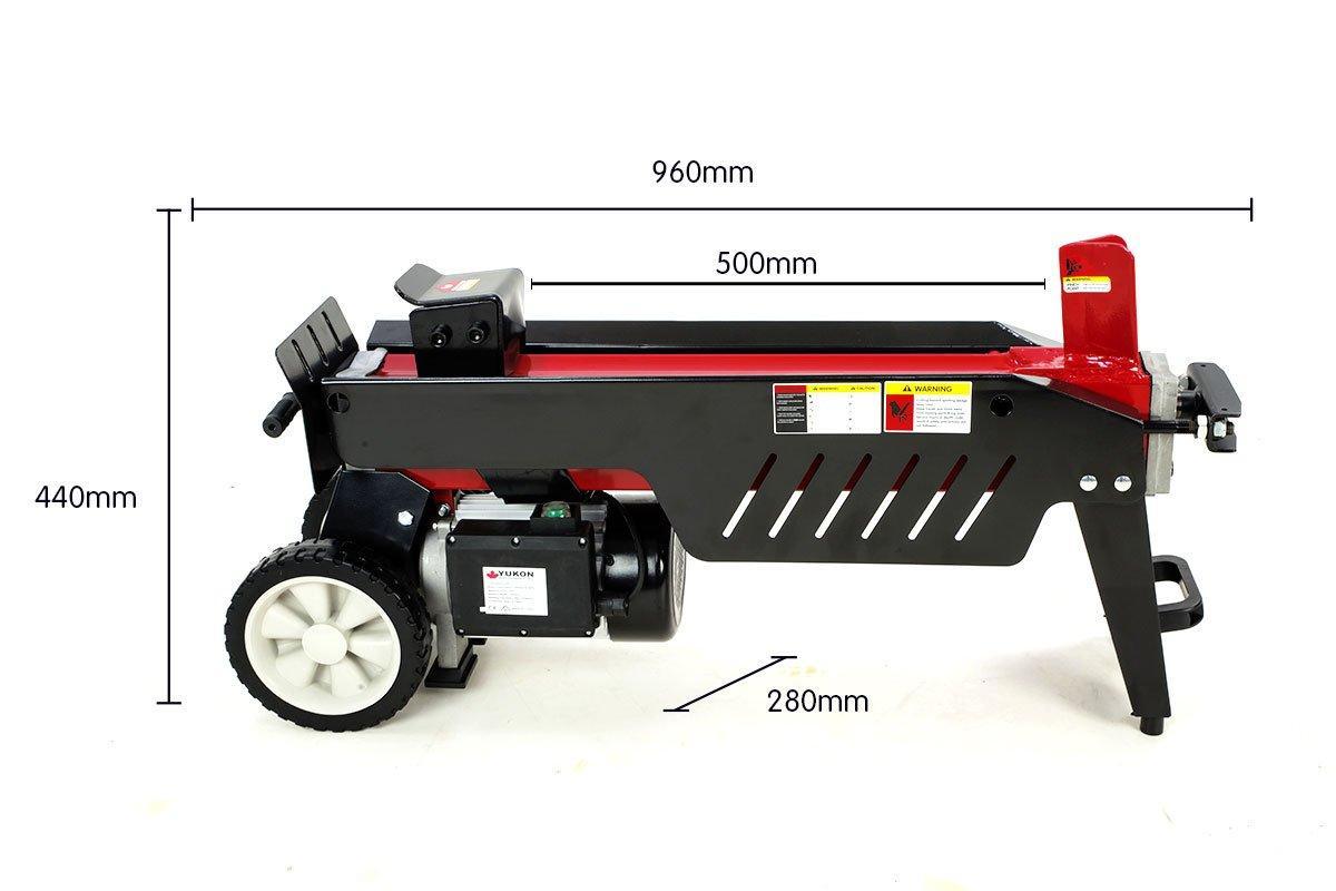 Log Splitter Electric Yukon 7 Ton with Side Protectors Axe Wood Cutter - John Cootes