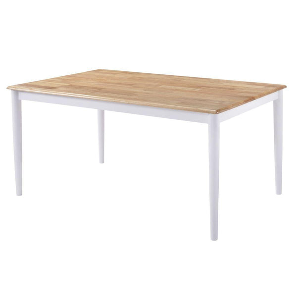 Lory 1.2m 4 seater dining table- Natural + White - John Cootes