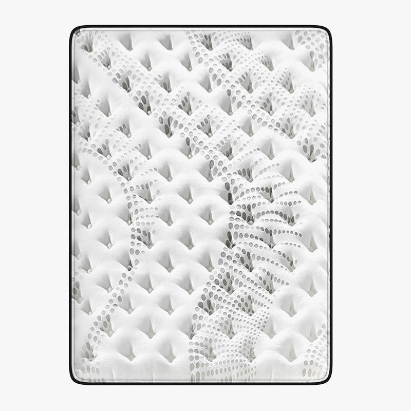 Luxopedic Pocket Spring Mattress 5 Zone 32CM Euro Top Memory Foam Medium Firm - Double - White Grey - John Cootes