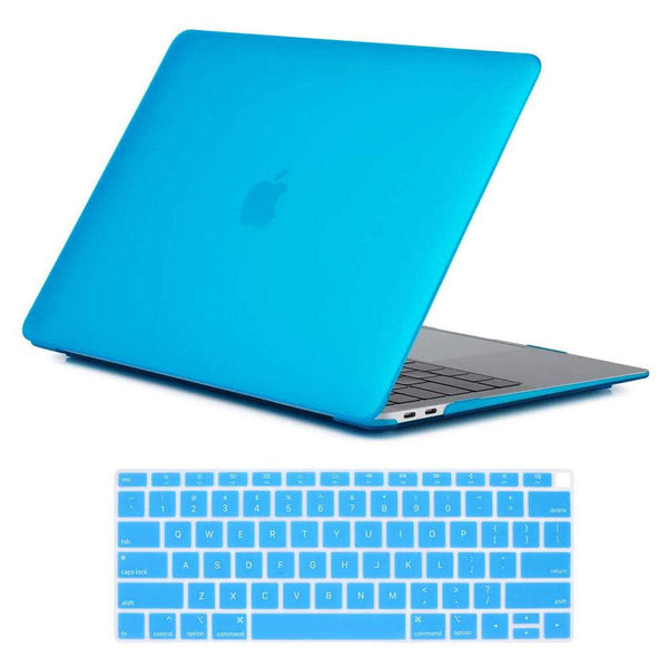 MacBook Air 13 Inch Case 2020 2019 2018, A1932, A2179, A2337 Shell Case Keyboard Cover Light Blue - John Cootes