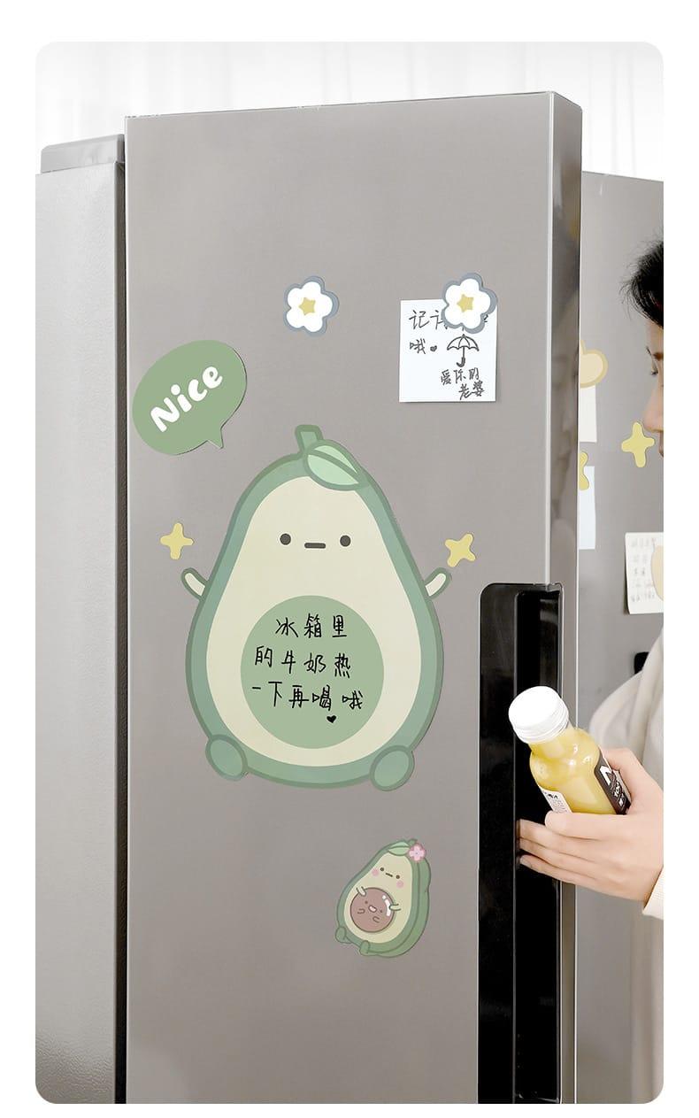 Magnetic Refrigerator Message Board Green Avocado Shape 28*36cm - John Cootes