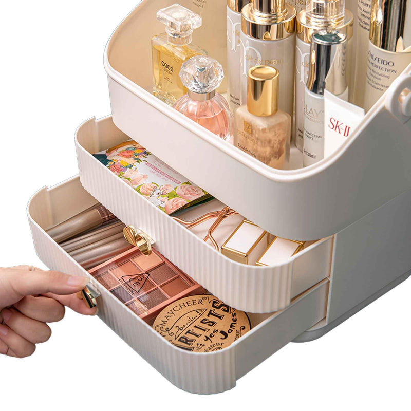 Makeup Display Case Organiser - Cosmetic Storage Jewellery Portable Vanity - John Cootes