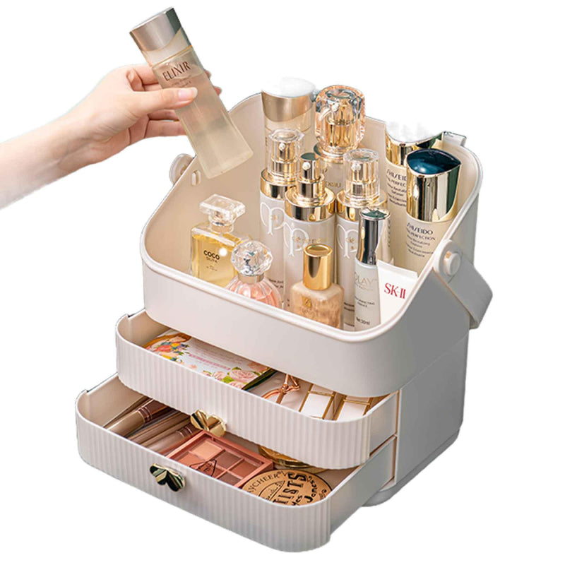 Makeup Display Case Organiser - Cosmetic Storage Jewellery Portable Vanity - John Cootes