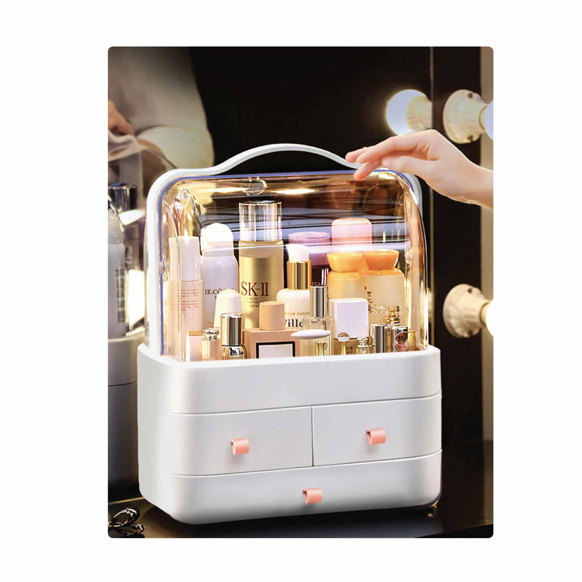 Makeup Organiser Storage Box - Cosmetic Jewellery Vanity Portable Display Case - John Cootes