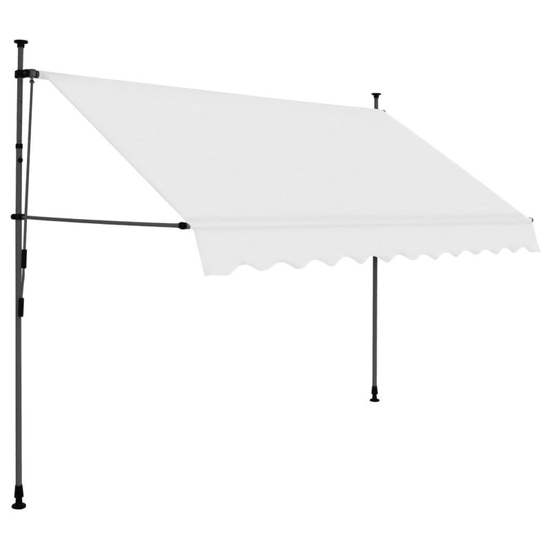 Manual Retractable Awning With Led 250 Cm Cream - John Cootes