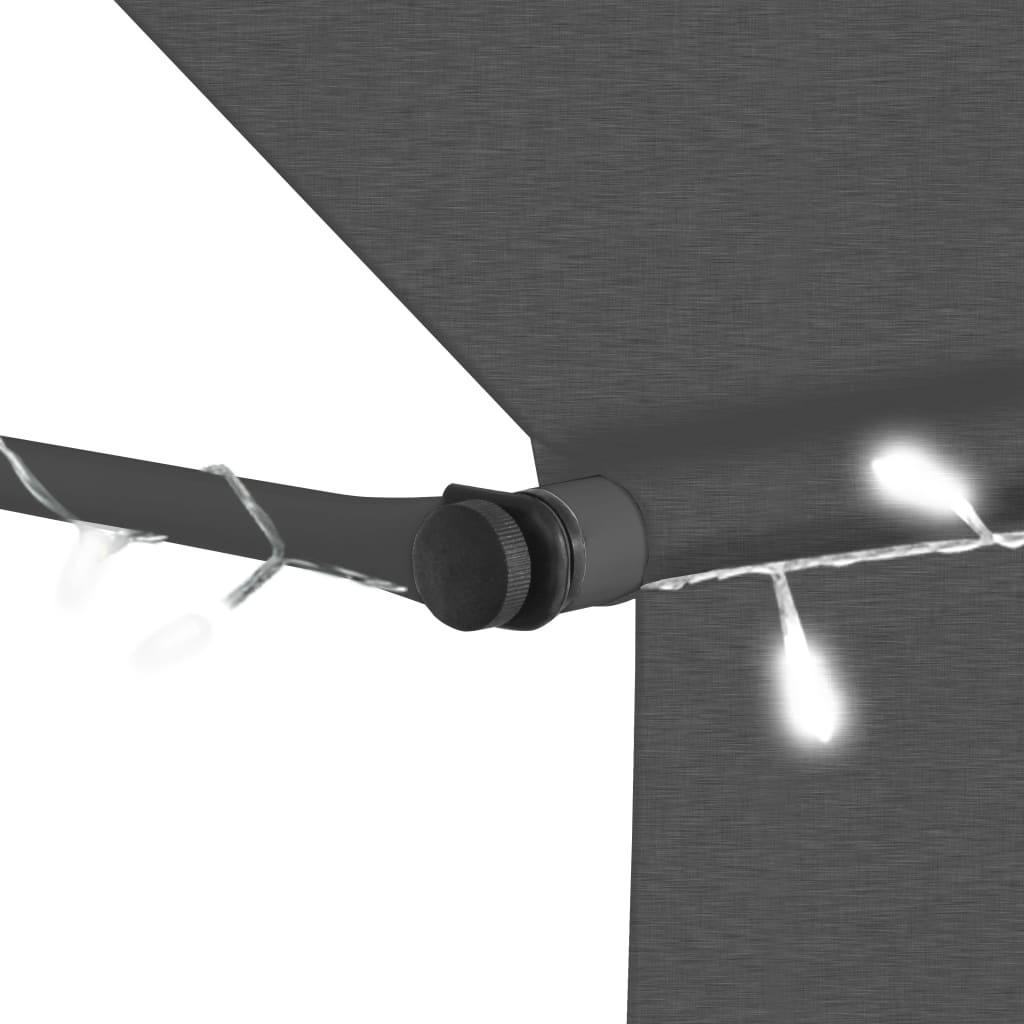 Manual Retractable Awning With Led 350 Cm Anthracite - John Cootes