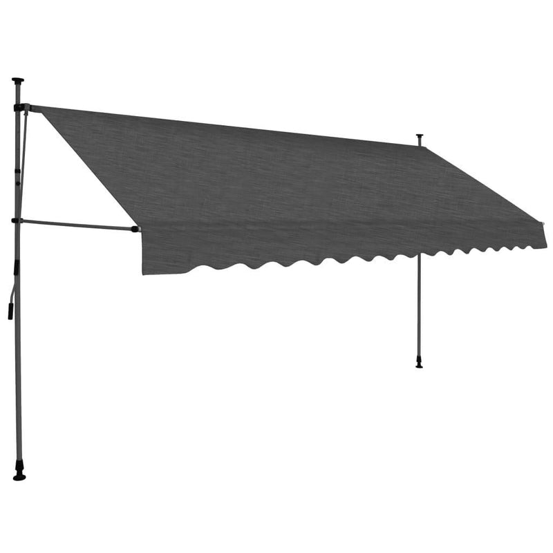 Manual Retractable Awning With Led 400 Cm Anthracite - John Cootes
