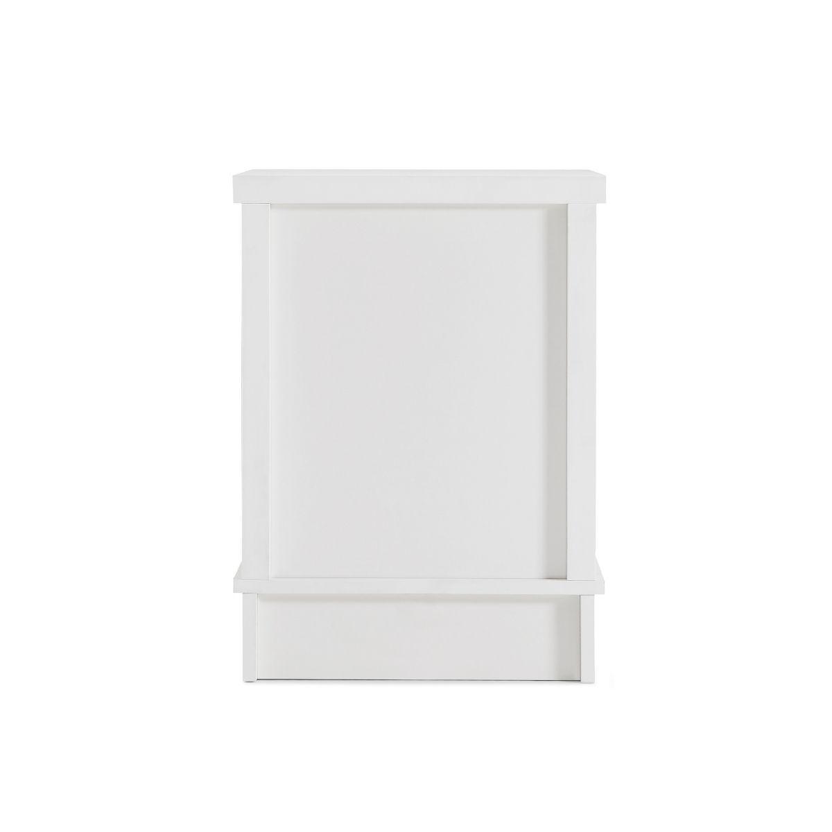 Margaux White Coastal Style Bedside Table - John Cootes