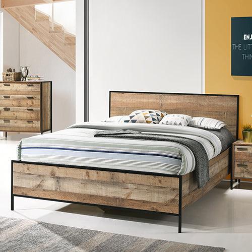 Mascot Bedframe Queen Size Oak - John Cootes