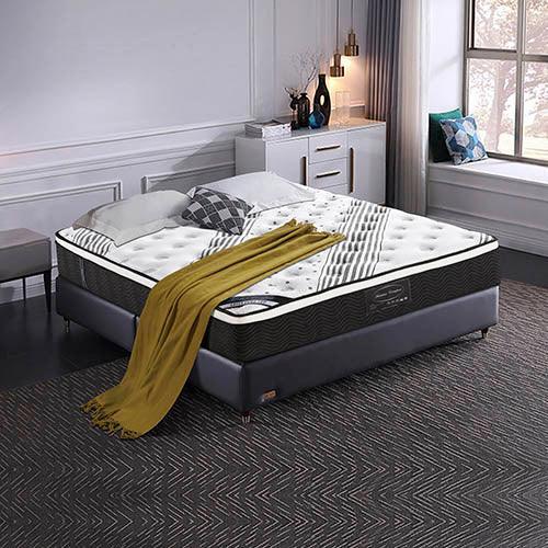 Mattress Euro Top Queen Size Pocket Spring Coil with Knitted Fabric Medium Firm 33cm Thick - John Cootes