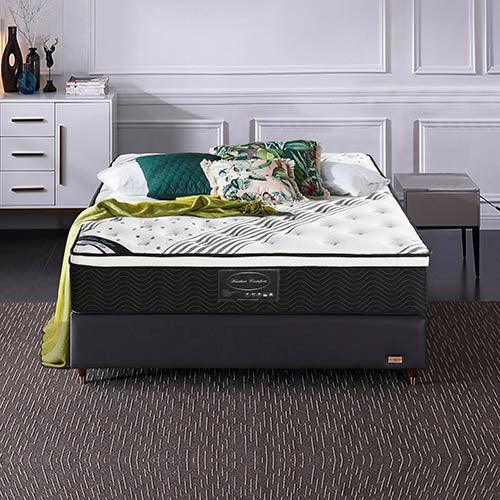 Mattress Euro Top Queen Size Pocket Spring Coil with Knitted Fabric Medium Firm 33cm Thick - John Cootes