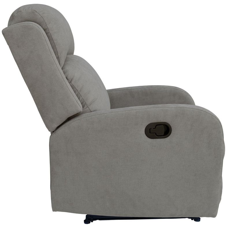 Maxcomfy Fabric Manual Recliner Lounge Arm Chair - Light Grey - John Cootes