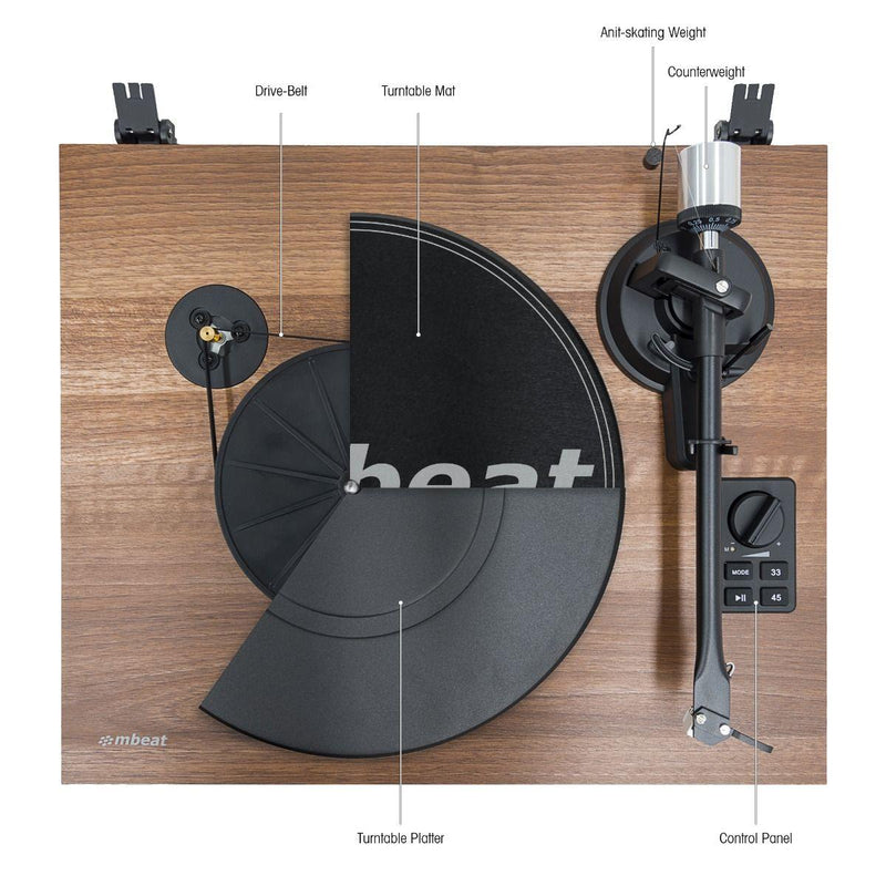 mbeat Hi-Fi Turntable with Bookshelf Speakers and Bluetooth Streaming - John Cootes