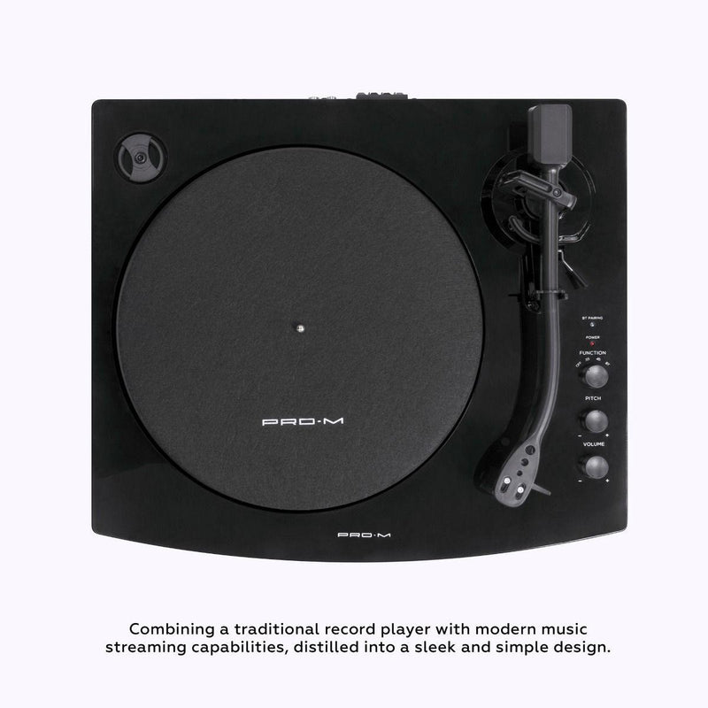 mbeat Pro-M Turntable with Bluetooth Speakers (Black) - John Cootes