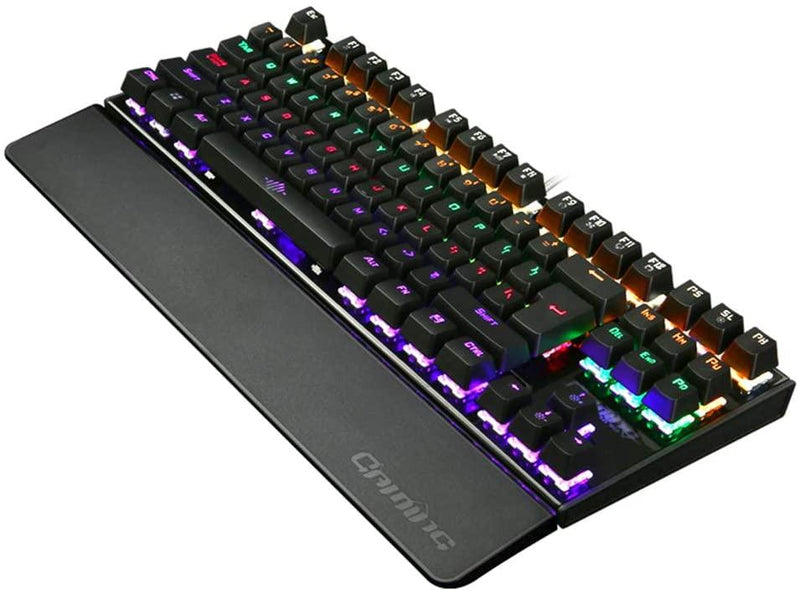 Mechanical Gaming Keyboard Green Switches 87 Keys LED Backlight PC and Laptop - John Cootes