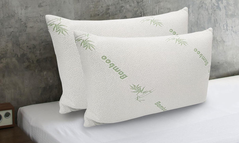 Memory Foam Pillow Bamboo Covered Ultra Soft Hypoallergenic - John Cootes