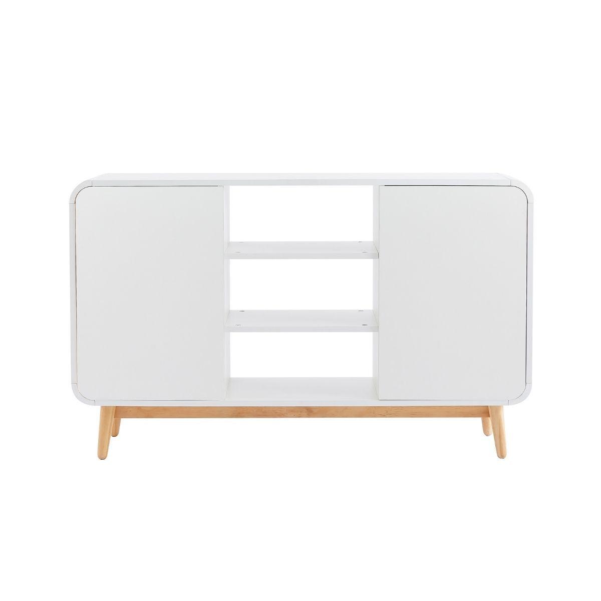 Merlin White Modern Retro Sideboard Buffet Table - John Cootes